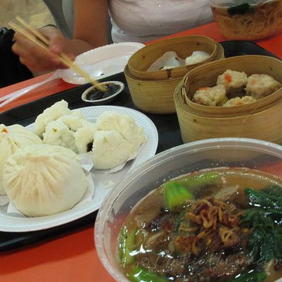 Dim sum and noodle soup at Changi Airport