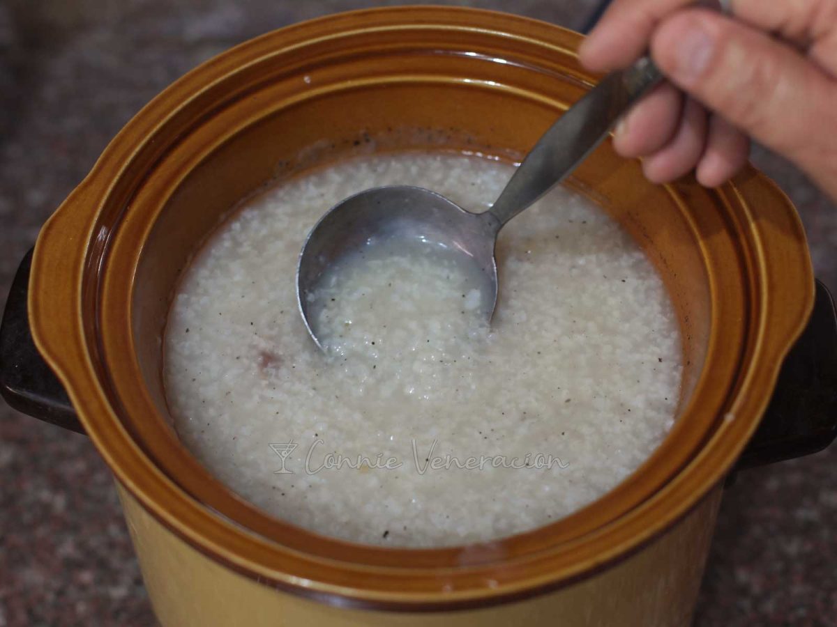Cooking congee in a slow cooker