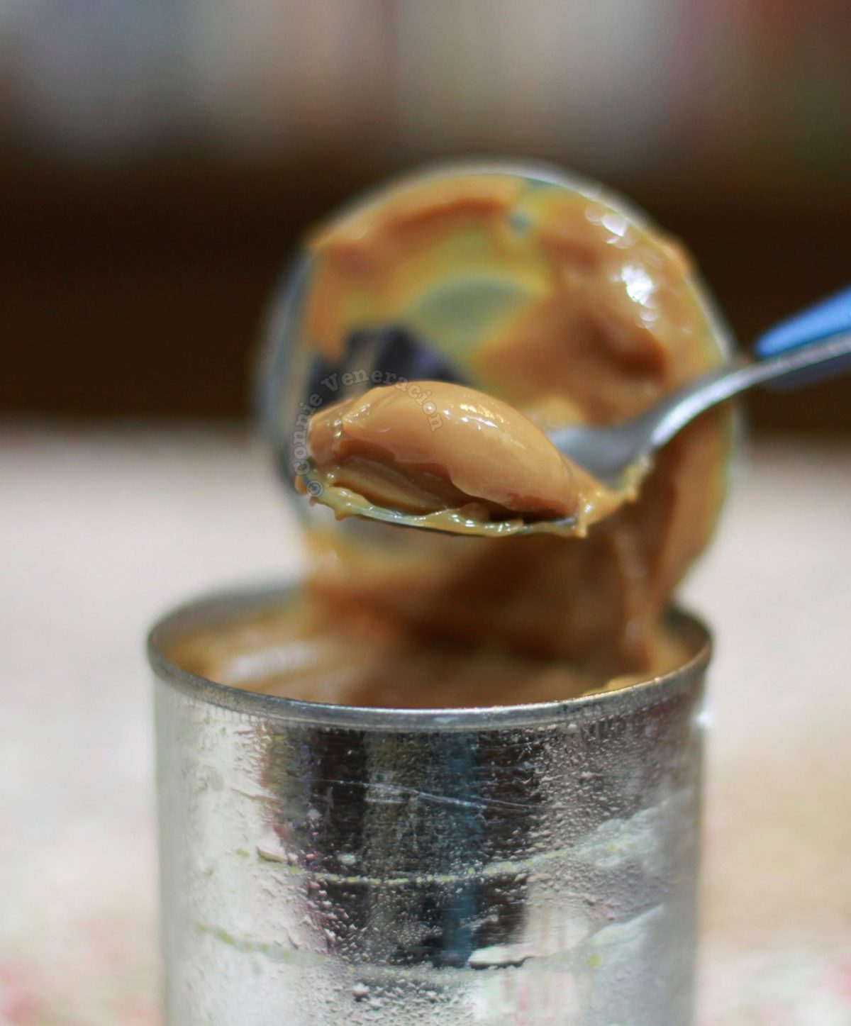Dulce de leche made by boiling an unopened can of sweetened condensed milk