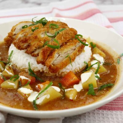 Chicken katsu curry rice bowl