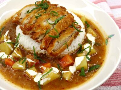 Chicken katsu curry rice bowl