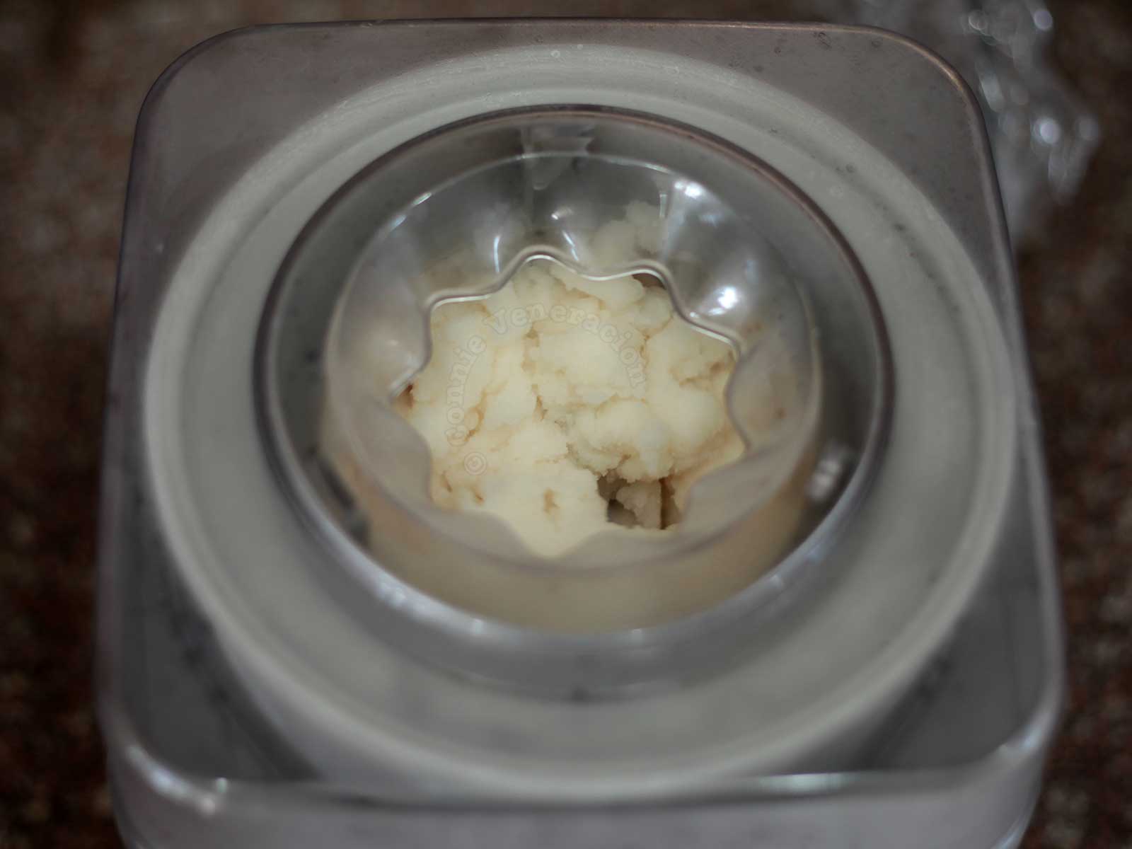 Making sorbet with a Cuisinart ice cream maker