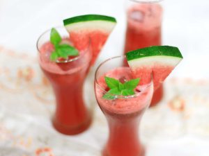 Watermelon and coconut rum cocktail