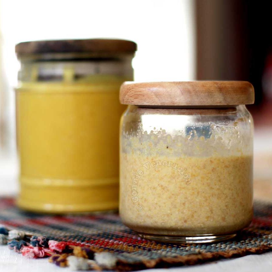 Homemade mustard sauce: smooth and grainy versions