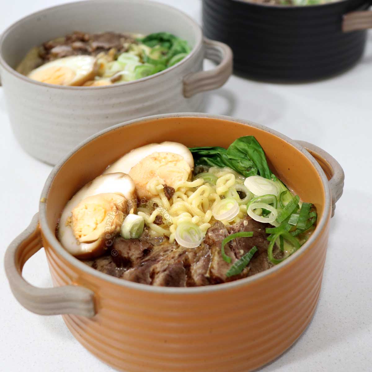 Pot roast ramen with shoyu egg