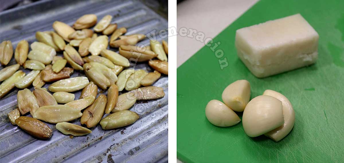 Toasted nuts, garlic and Pecorino