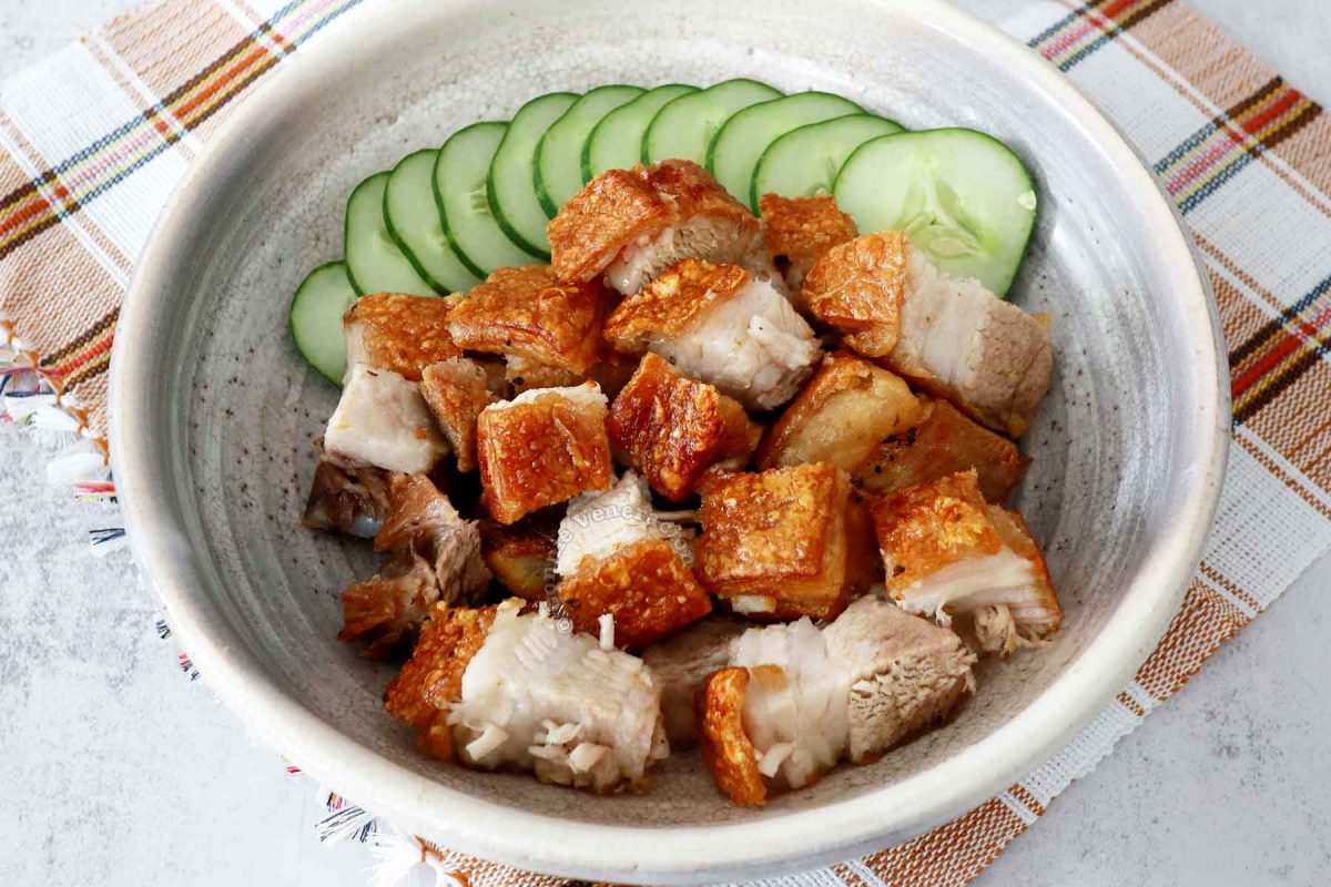 Air fryer lechon kawali (crispy pork belly) recipe