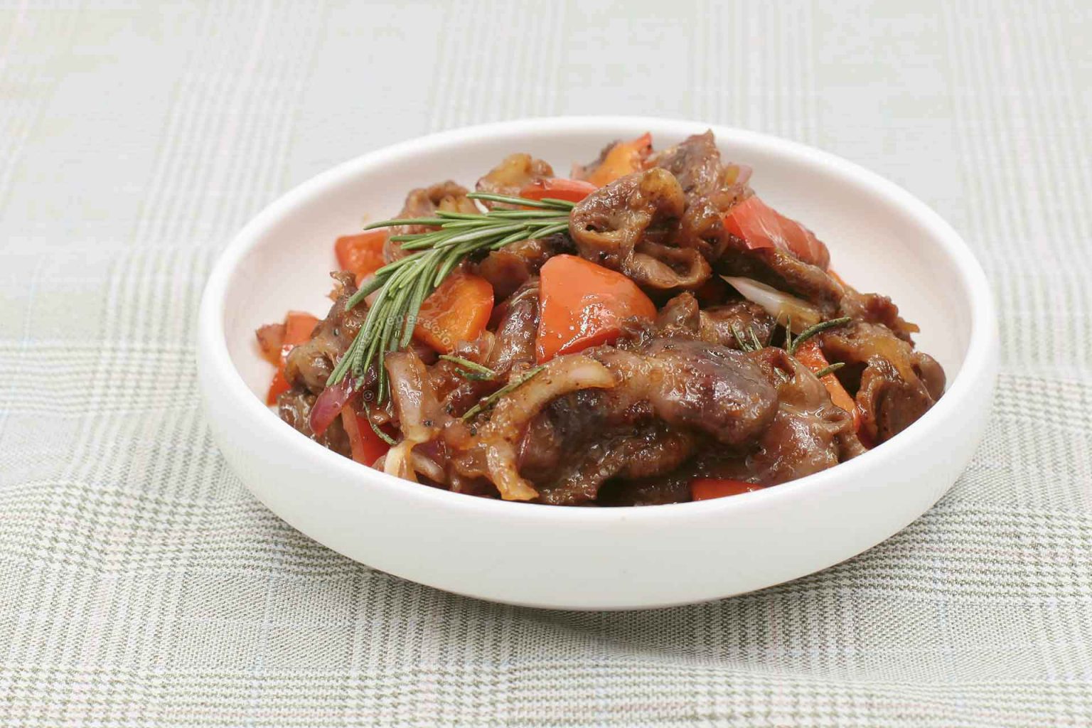 Chicken gizzards and Sriracha stir fry