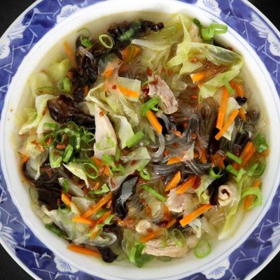 Chicken sotanghon (vermicelli) soup