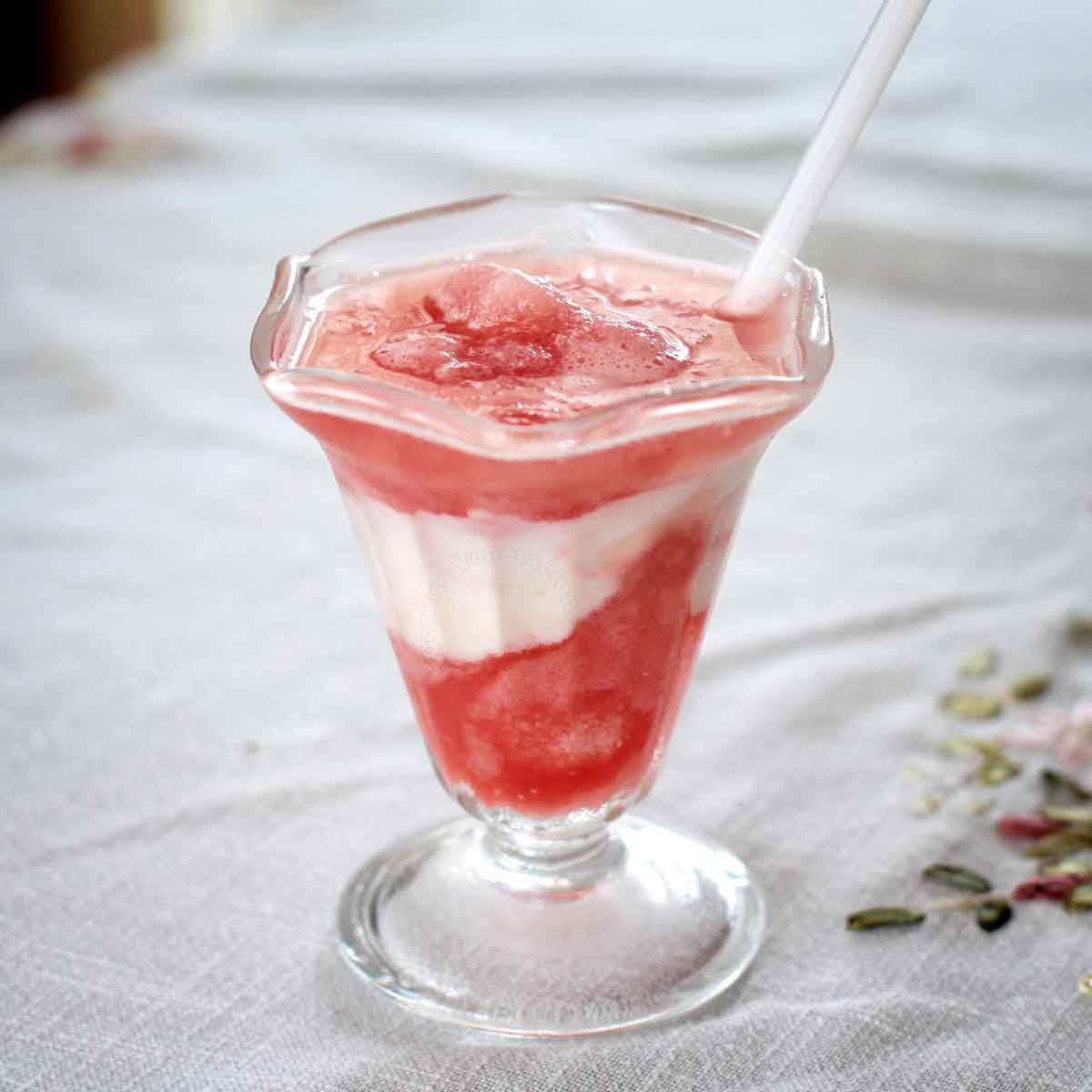 Watermelon and yogurt smoothie