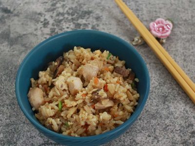 Chicken fried rice, a one bowl meal