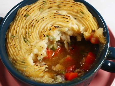 Inside a Chicken, gravy and mashed potato casserole