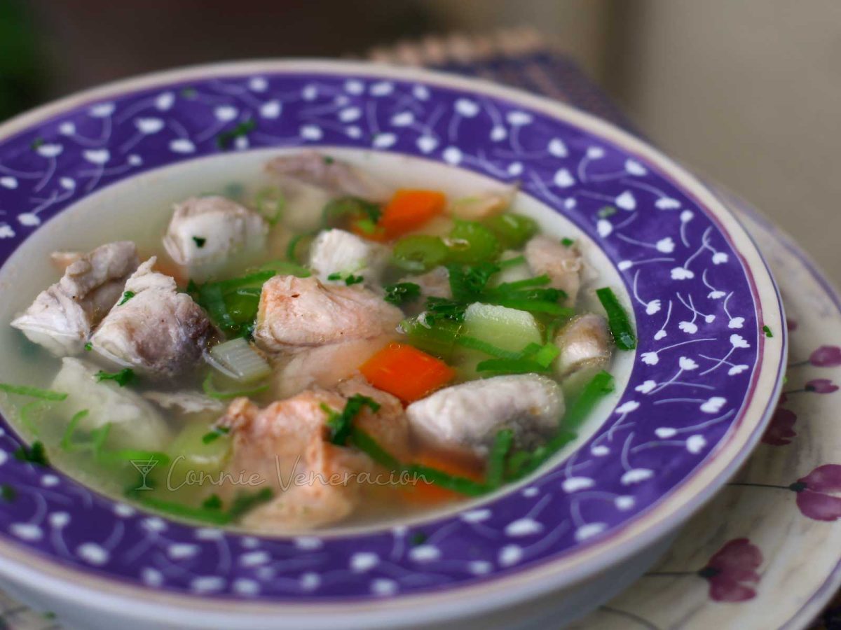Ukha-inspired fish soup