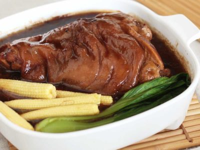 Chinese-style braised pork hock (pata tim)