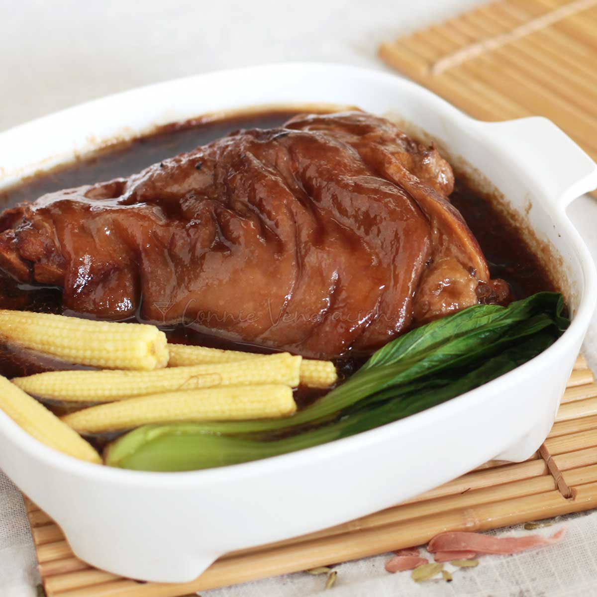 Chinese-style braised pork hock (pata tim)
