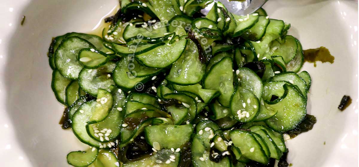 Tossed Japanese cucumber salad