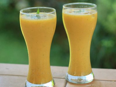 Mango cucumber and mint smoothie
