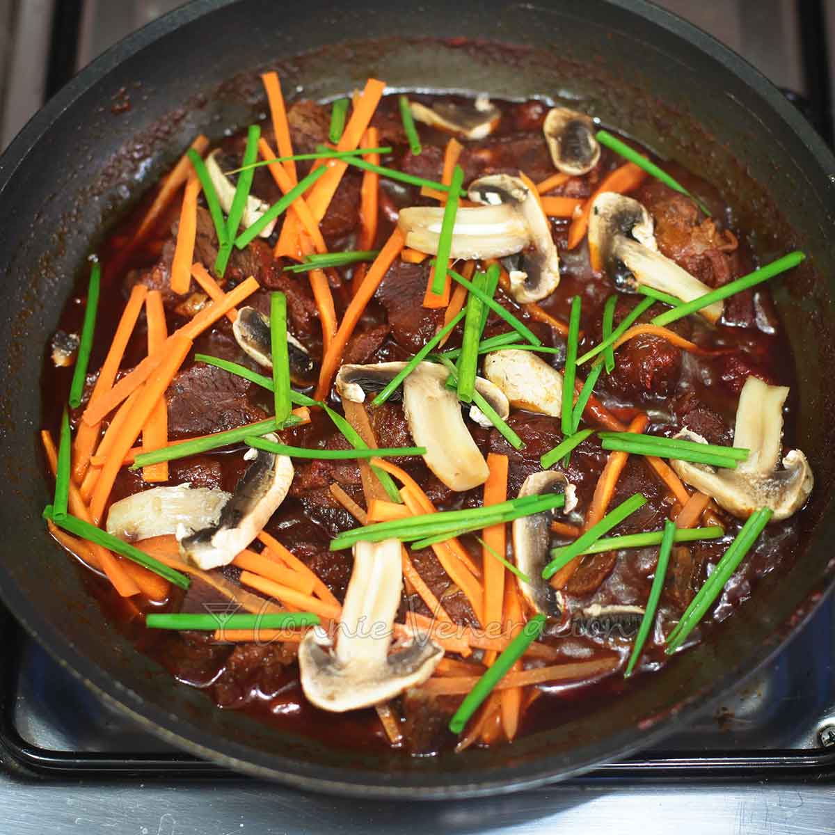Mongolian Beef Barbecue in Pan