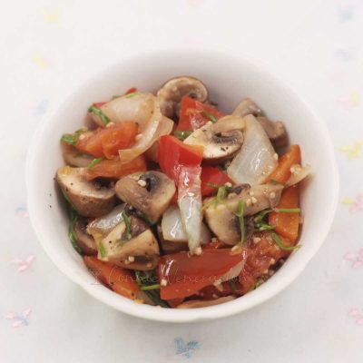 Pepper garlic mushrooms
