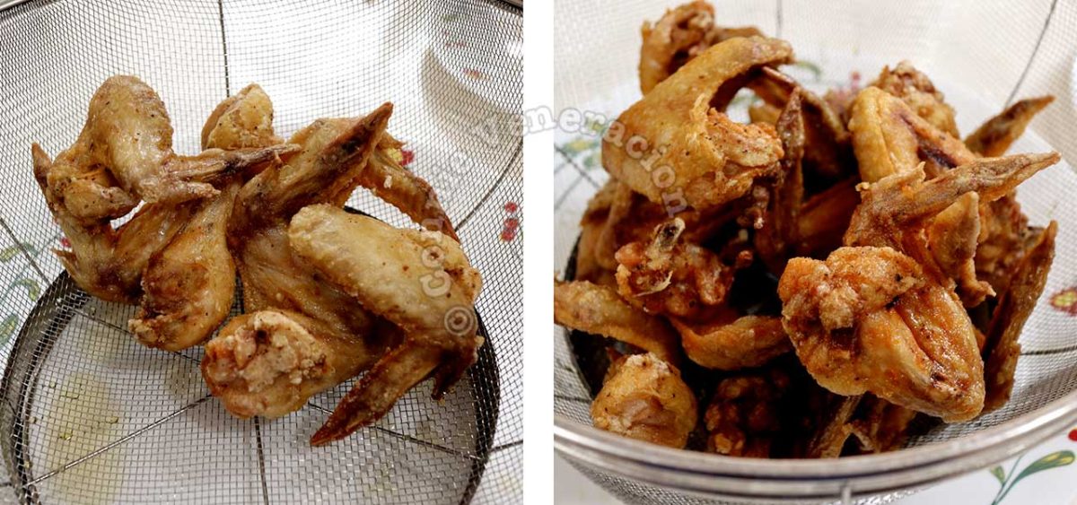 Twice-fried chicken wings