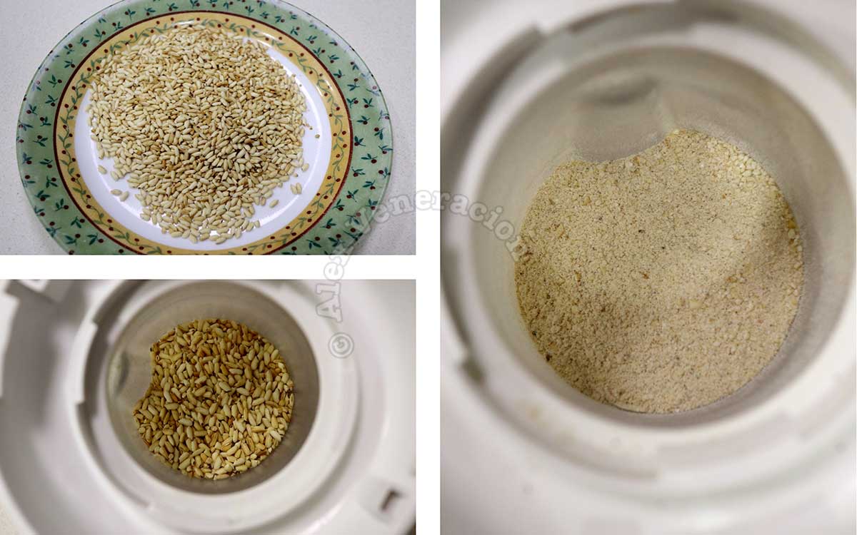 Ground toasted rice
