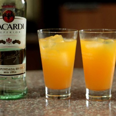 Orange, Pineapple and Rum Cocktail