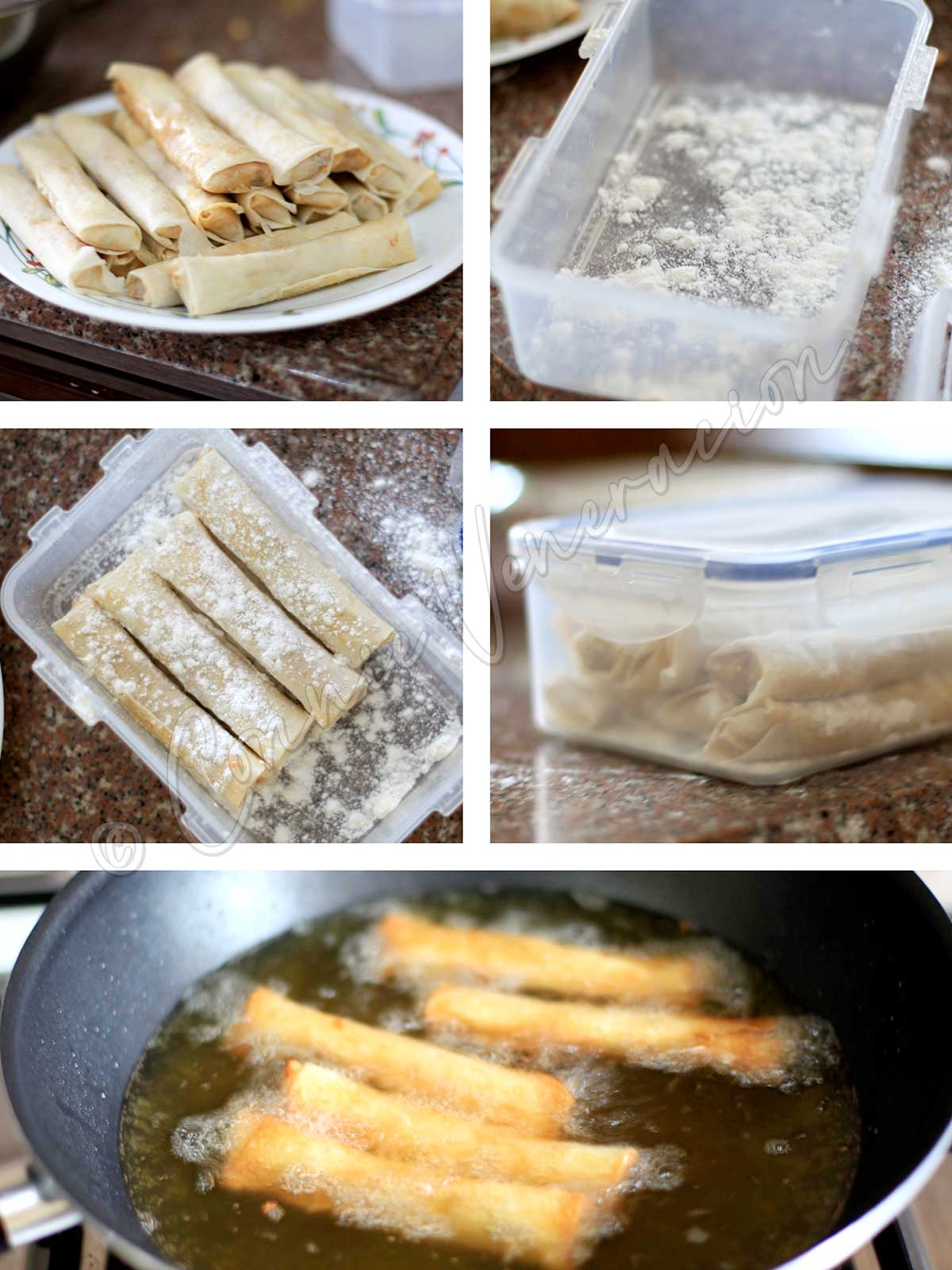 How to store uncooked spring rolls