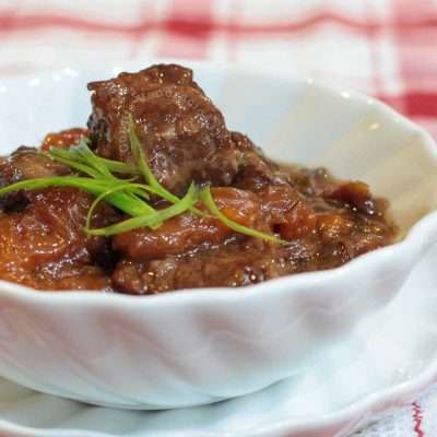 Beef and apricot stew