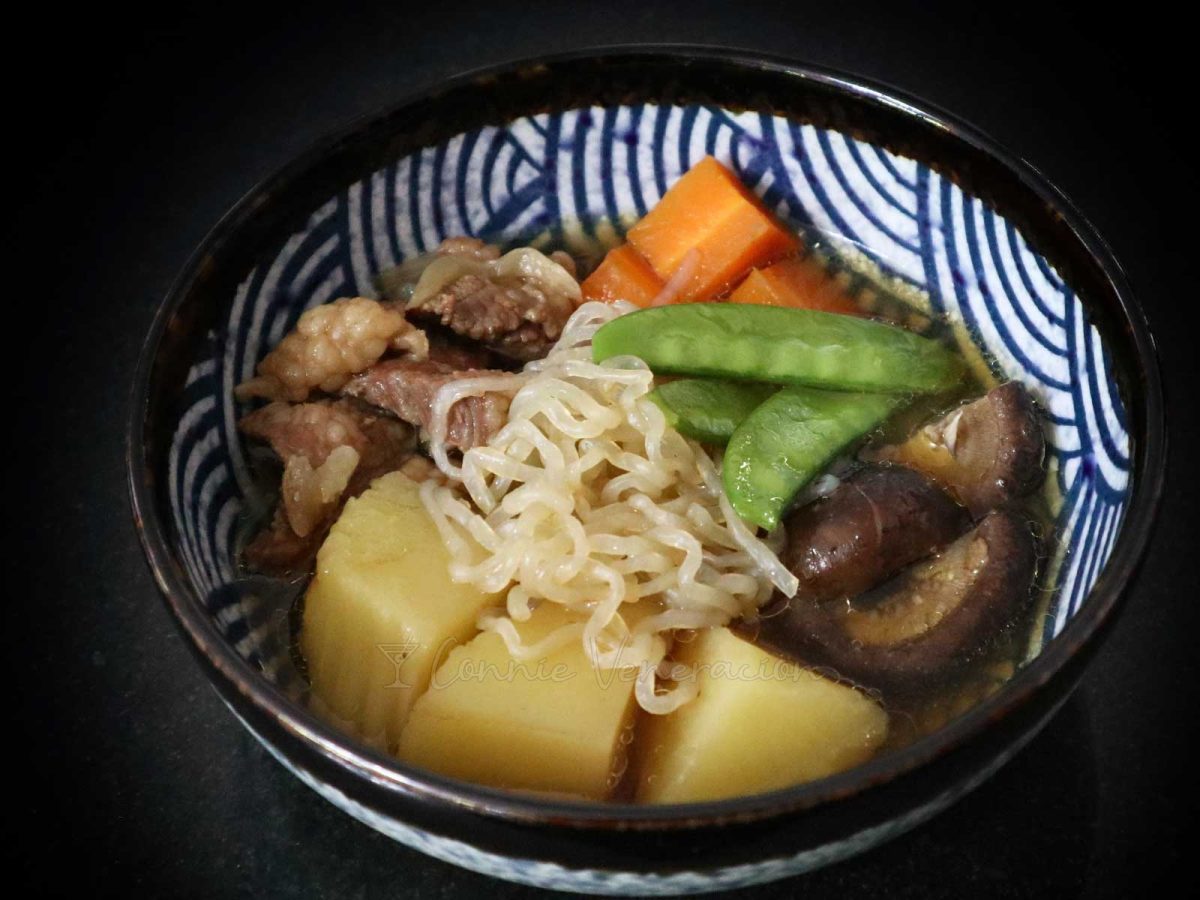 Japanese beef and potato stew (nikujaga)