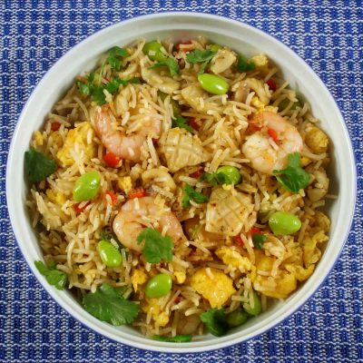 Shrimp and squid fried rice