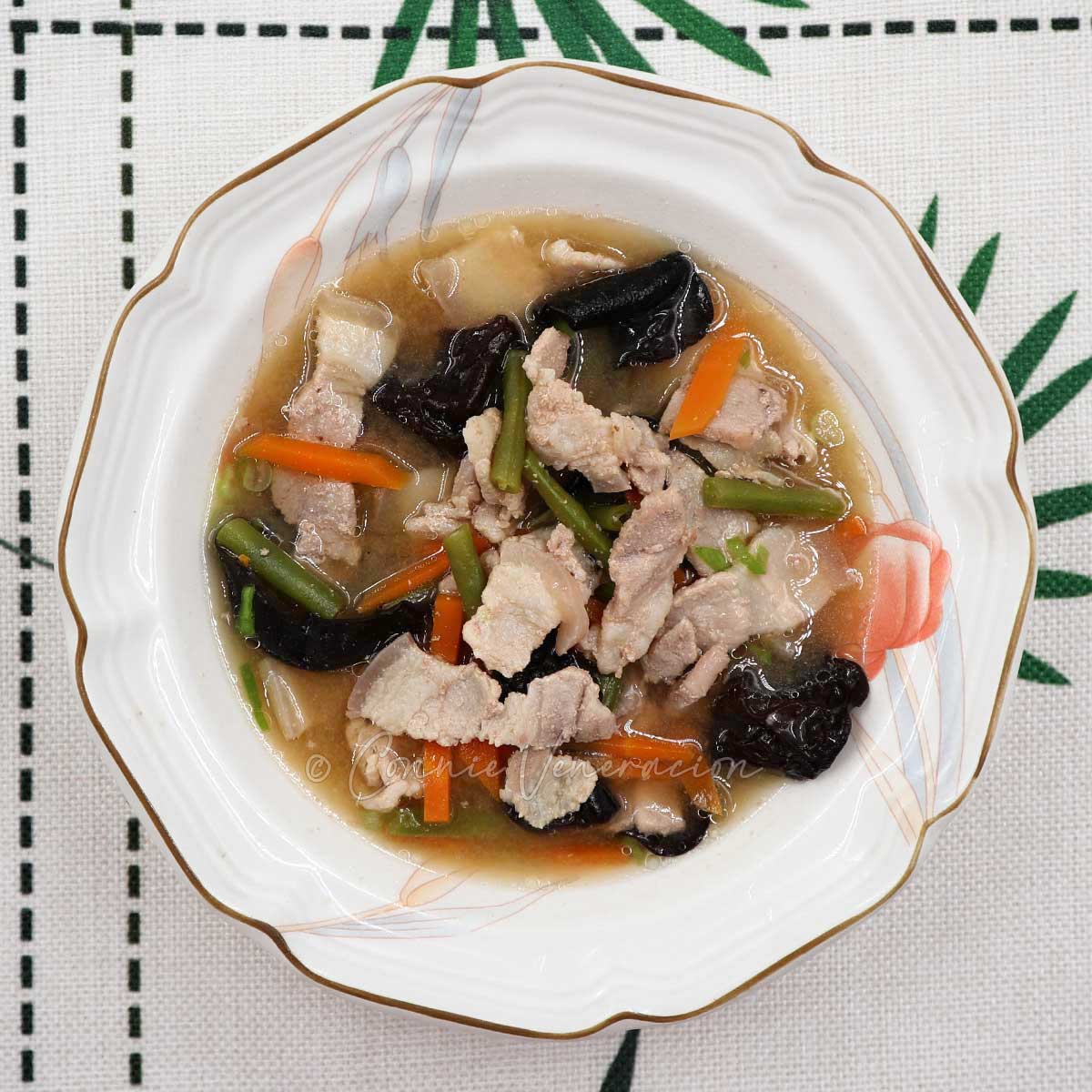 Pork and vegetables miso soup (tonjiru / butajiru)