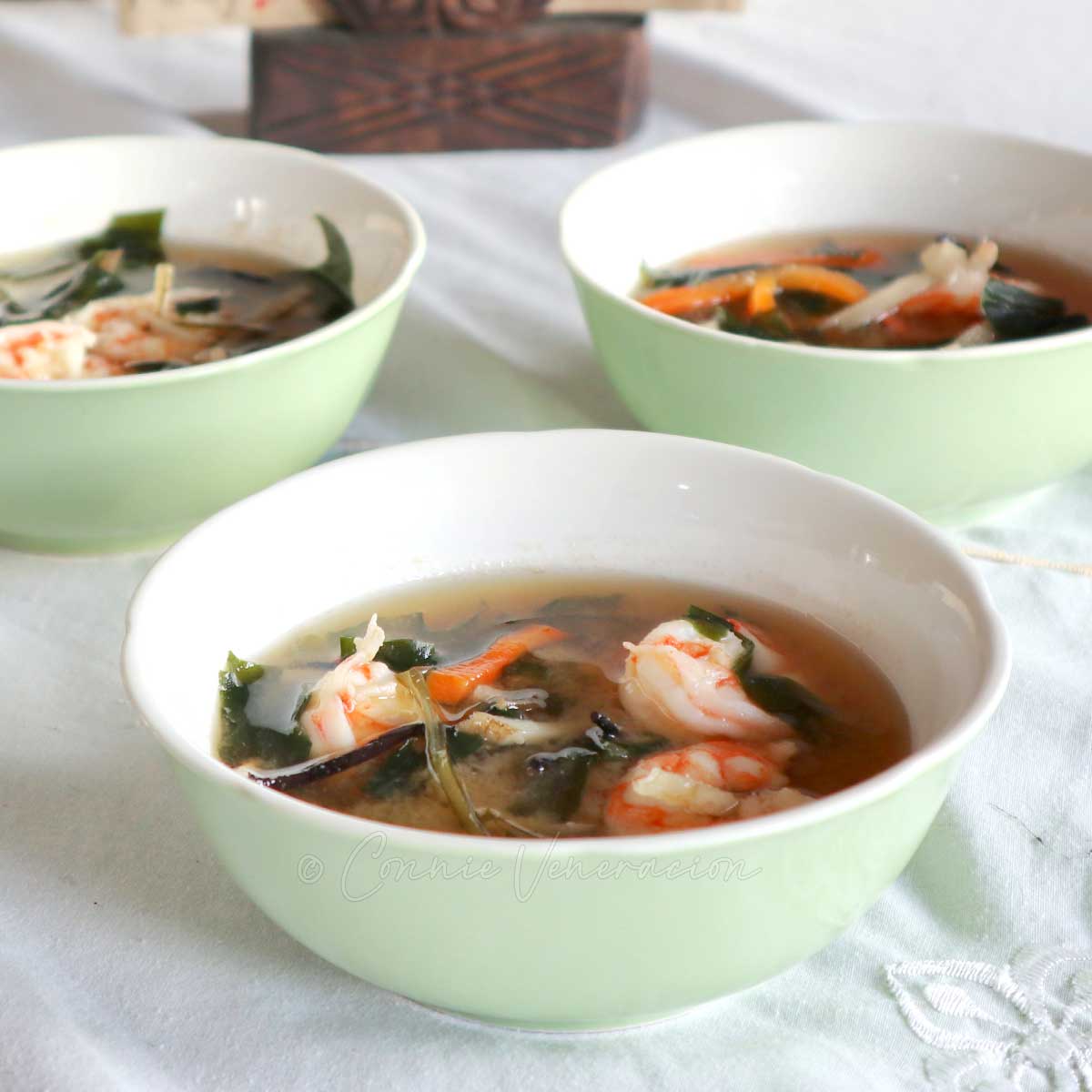 Shrimp miso soup