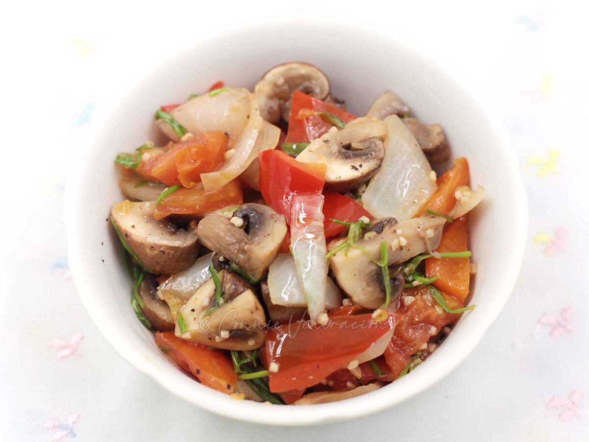 Easy pepper garlic mushrooms
