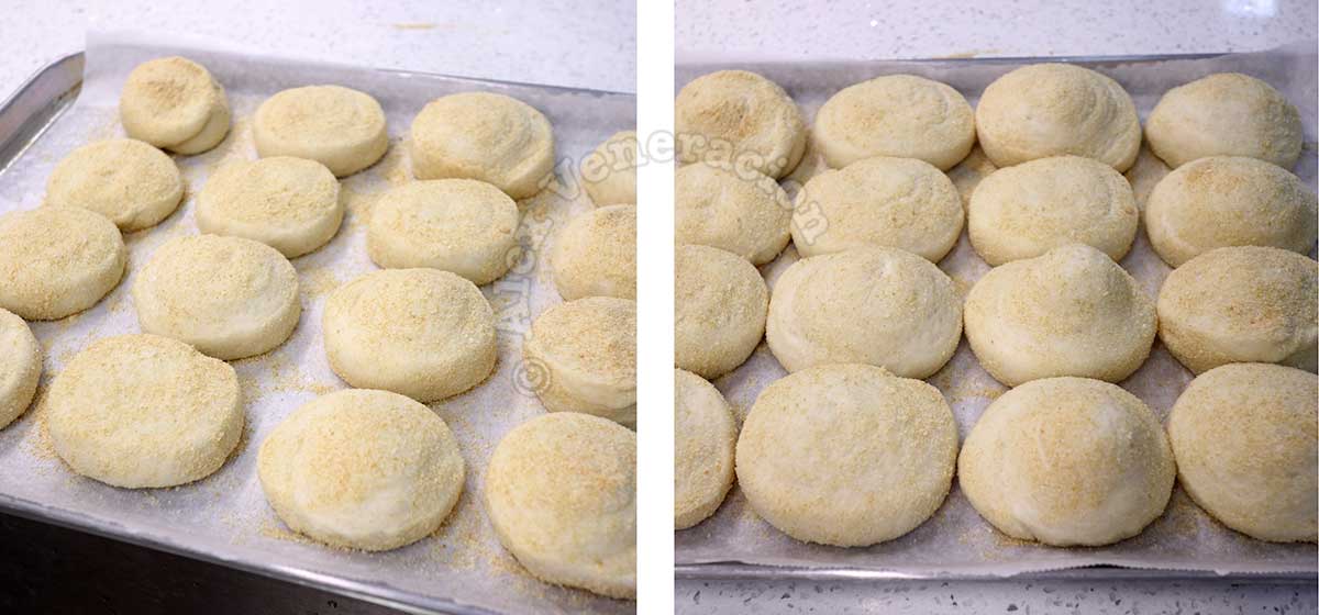 Pandesal before baking