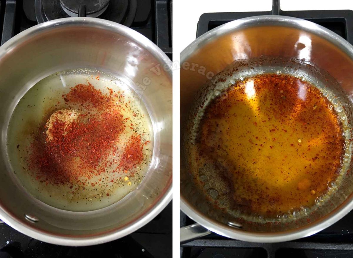 Making sweet chili sauce