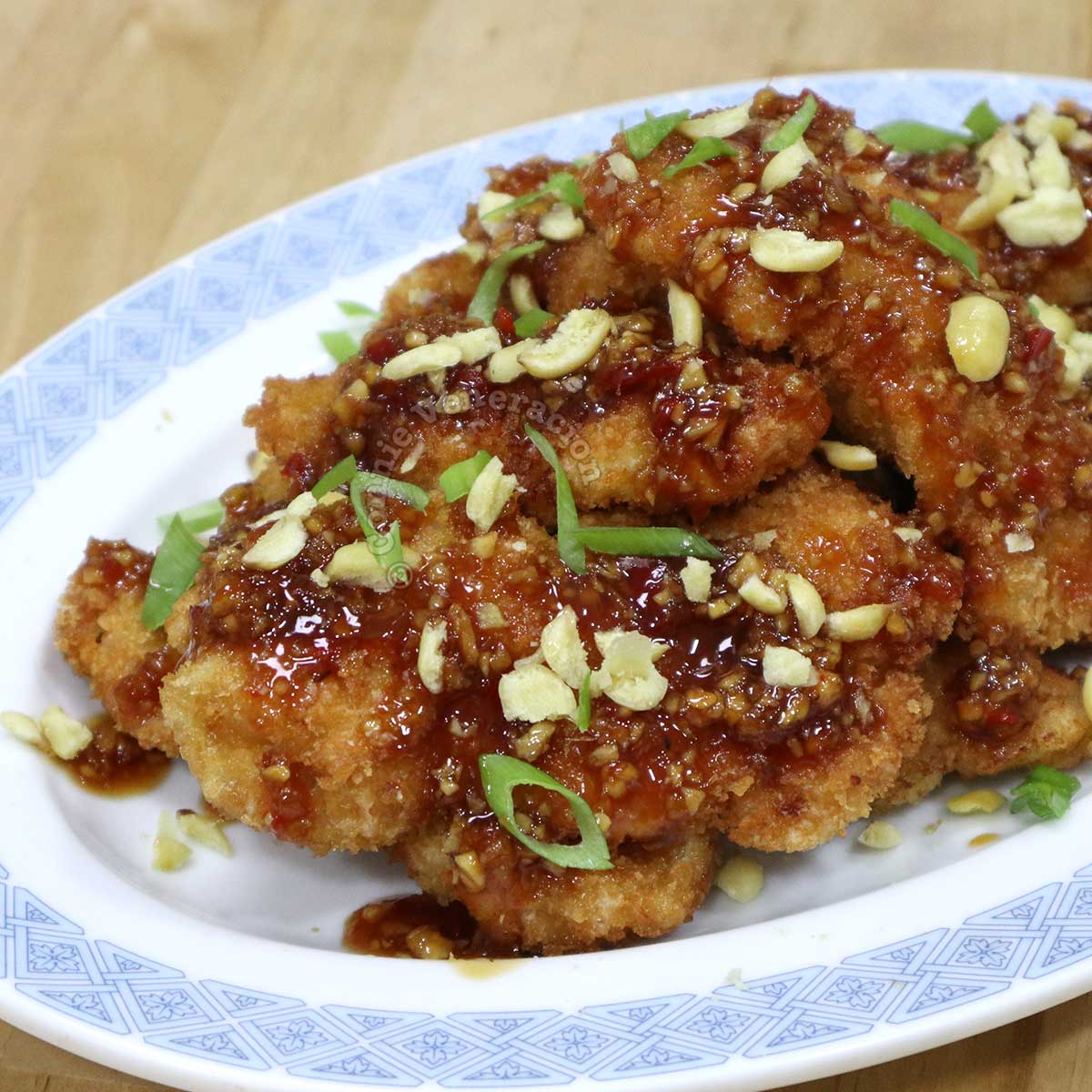 Thai-inspired sweet spicy fried chicken fillets