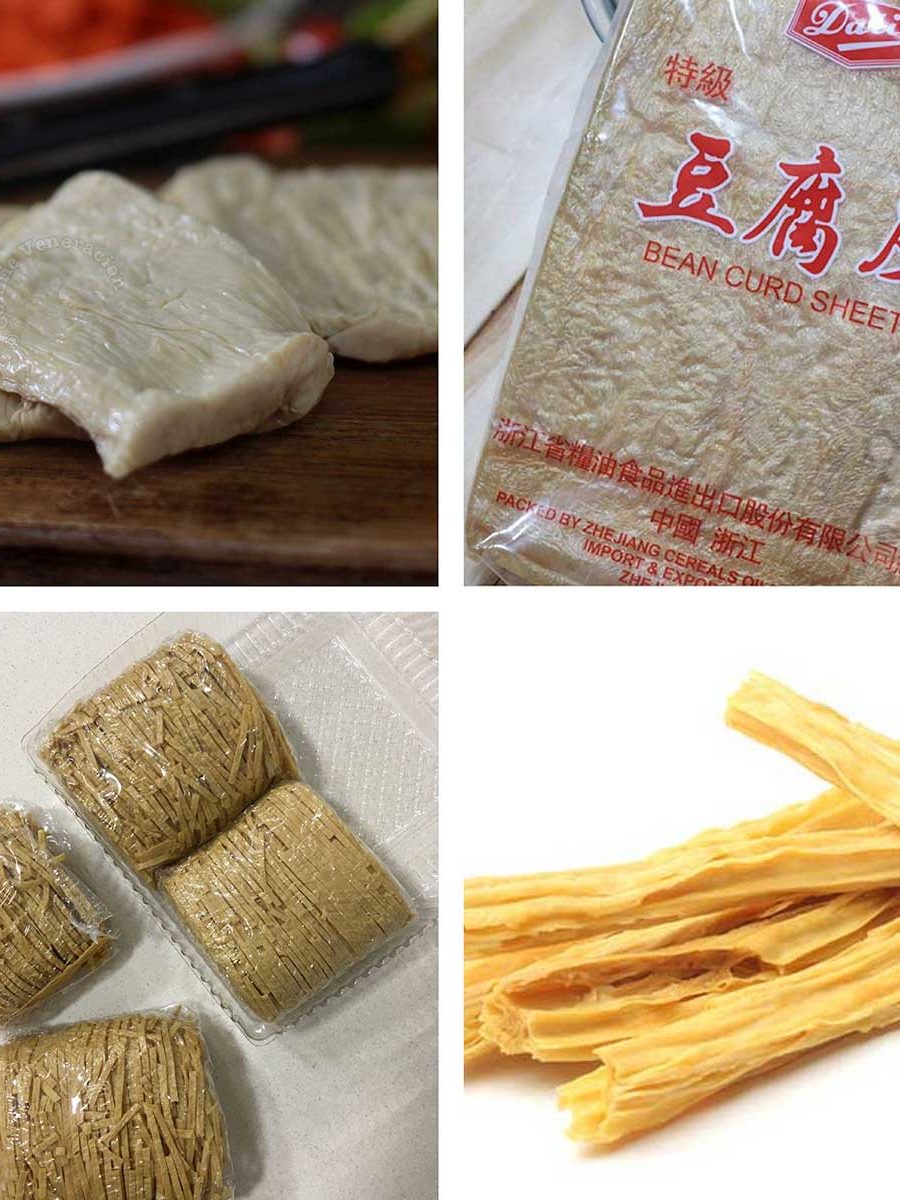 Fresh and dried bean curd (tofu) sheets, dried bean curd noodles and dried bean curd sticks