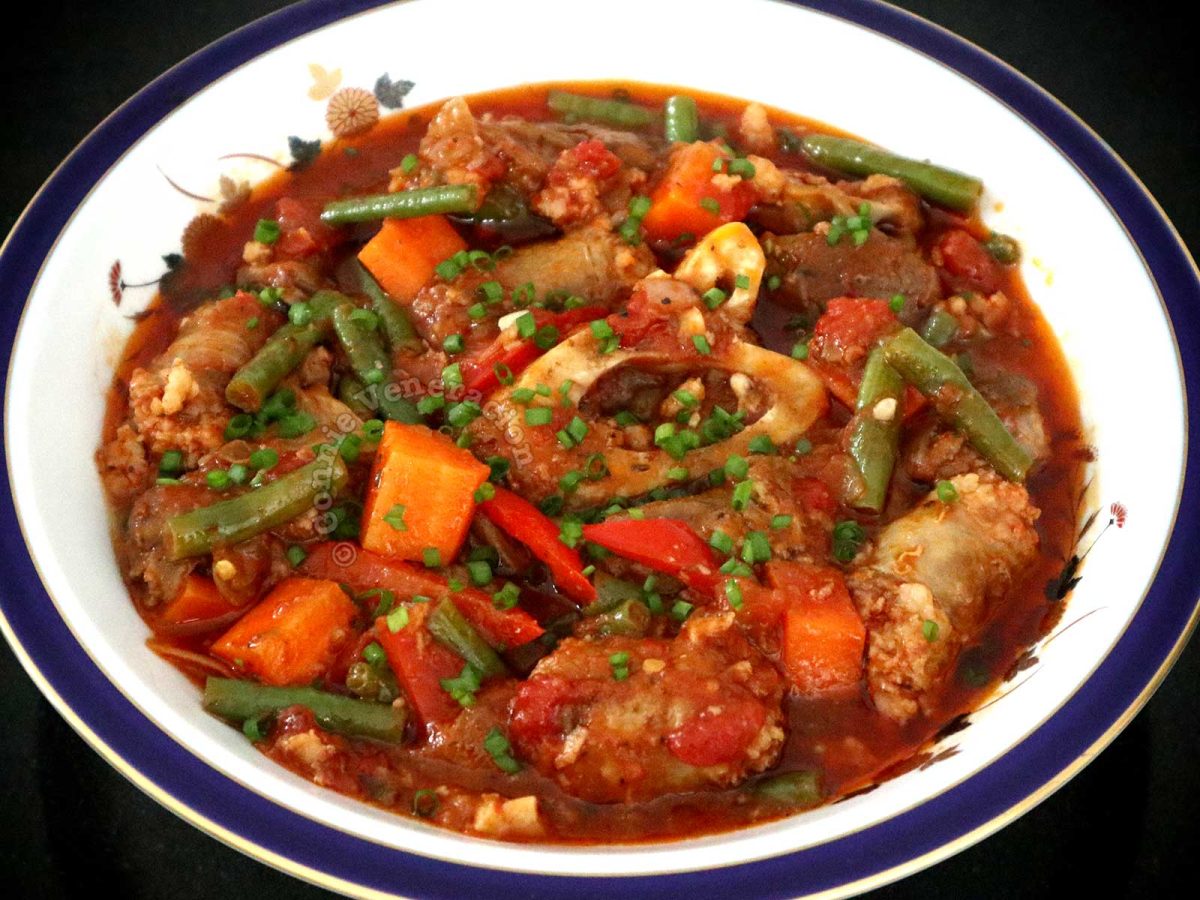 Beef and sausage stew