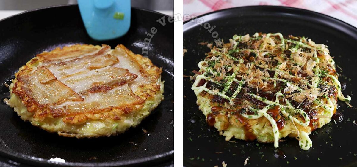 Home cooked okonomiyaki