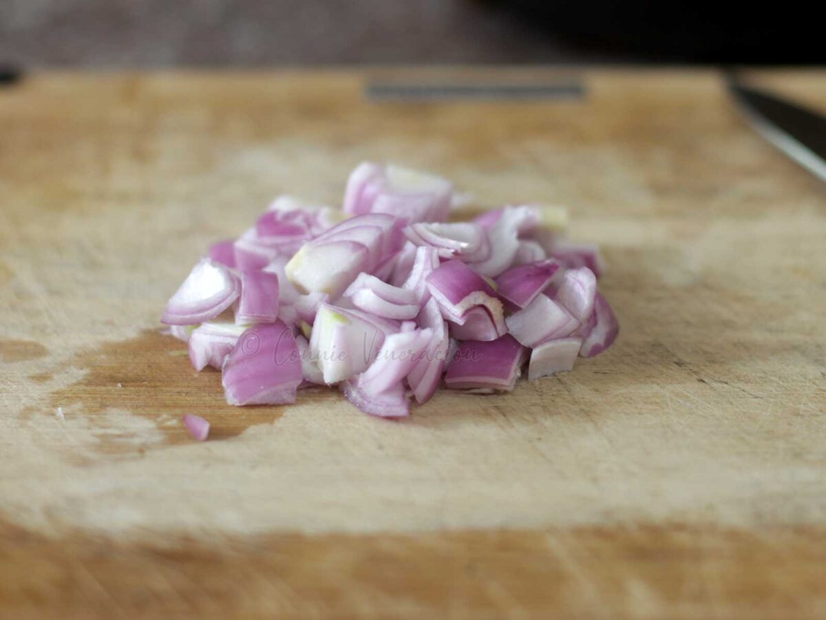 Roughly chopped onion
