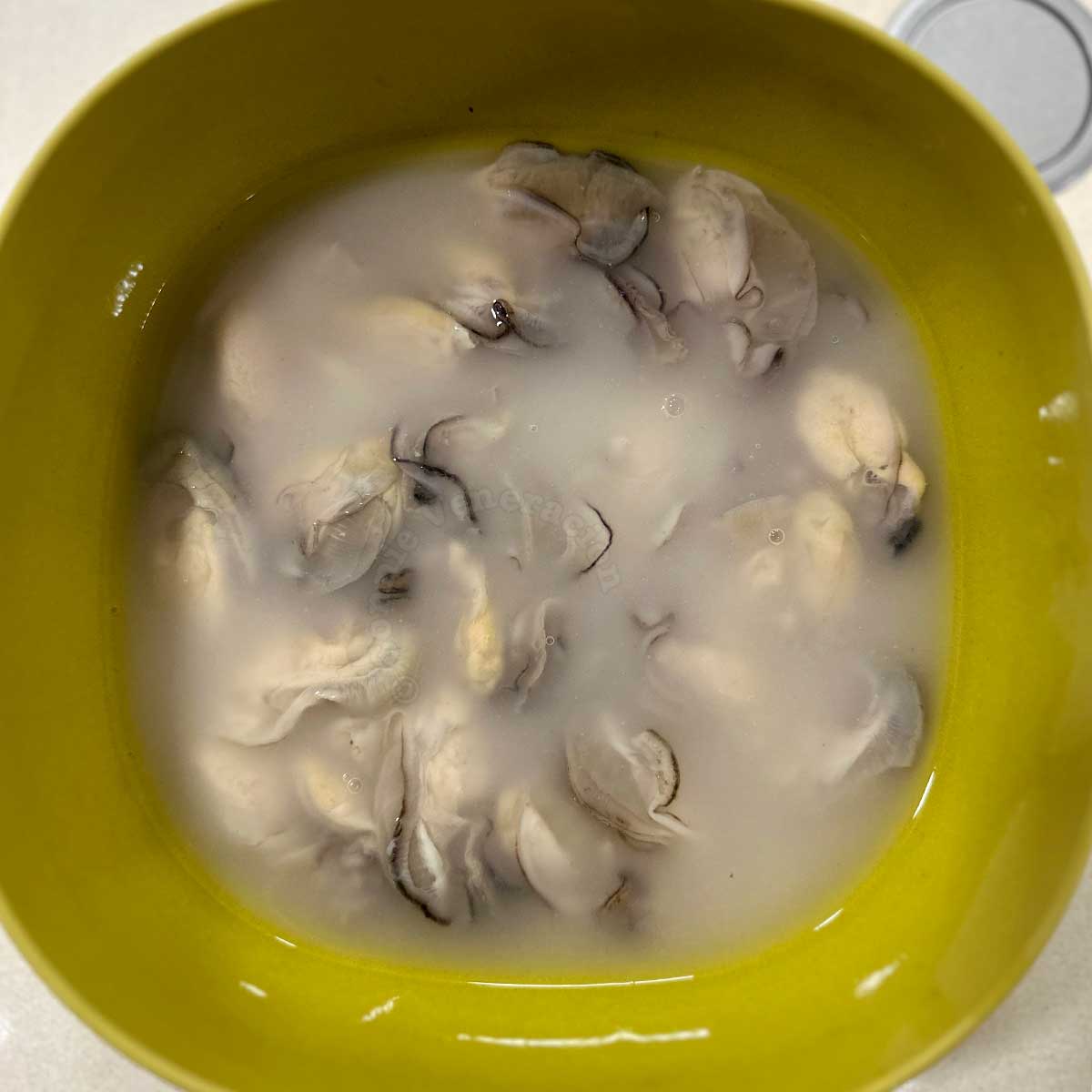 Soaking oysters