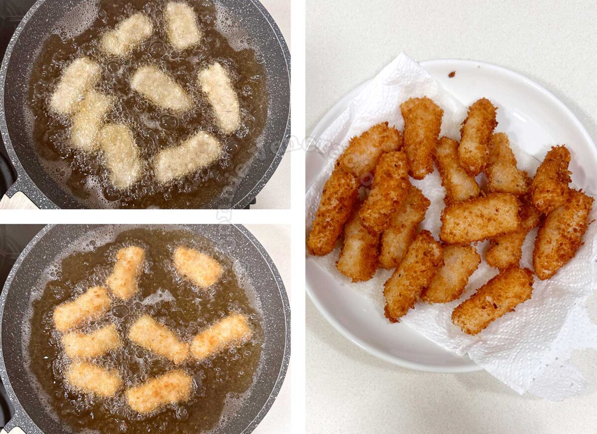 Frying Shrimp nuggets a la McDonald's Japan
