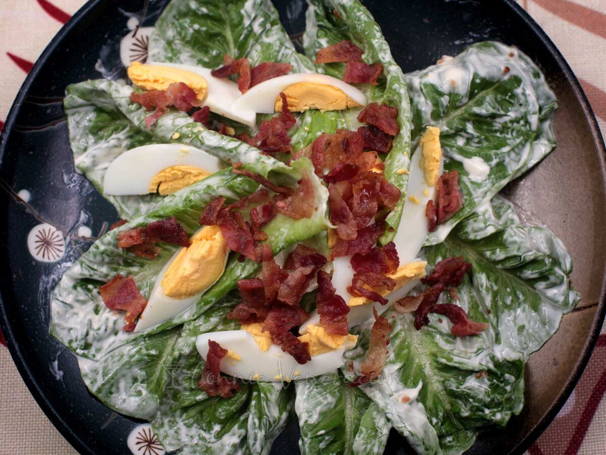 Bacon, egg and lettuce salad