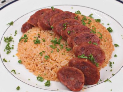 Spanish rice and sausage