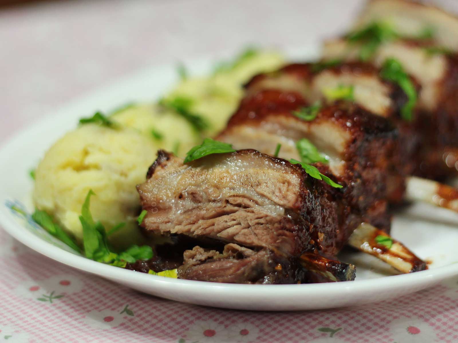 Fall Off The Bone Oven Roasted Pork Ribs