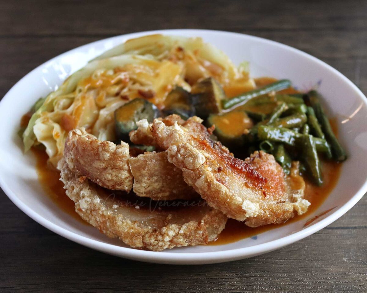 Bagnet (crispy pork belly) kare-kare