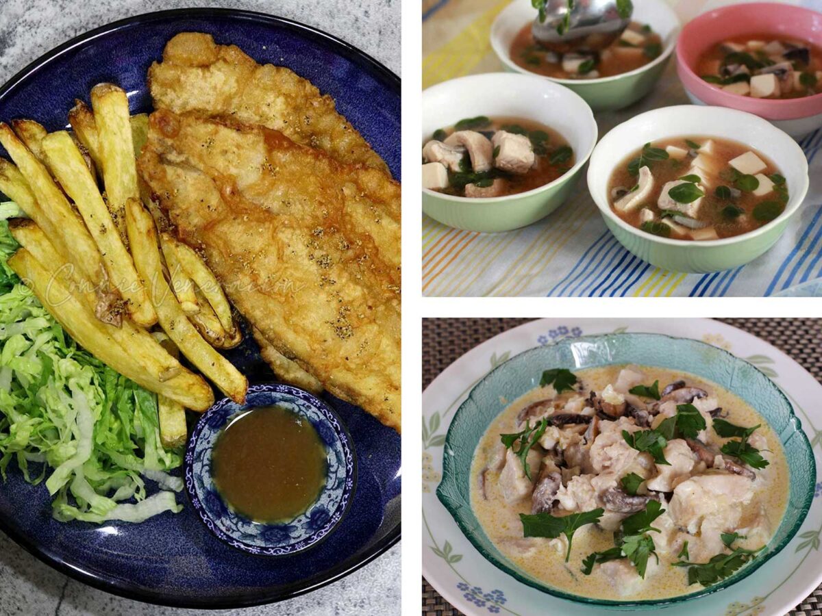 Various fish fillet dishes that cook in 30 minutes or less