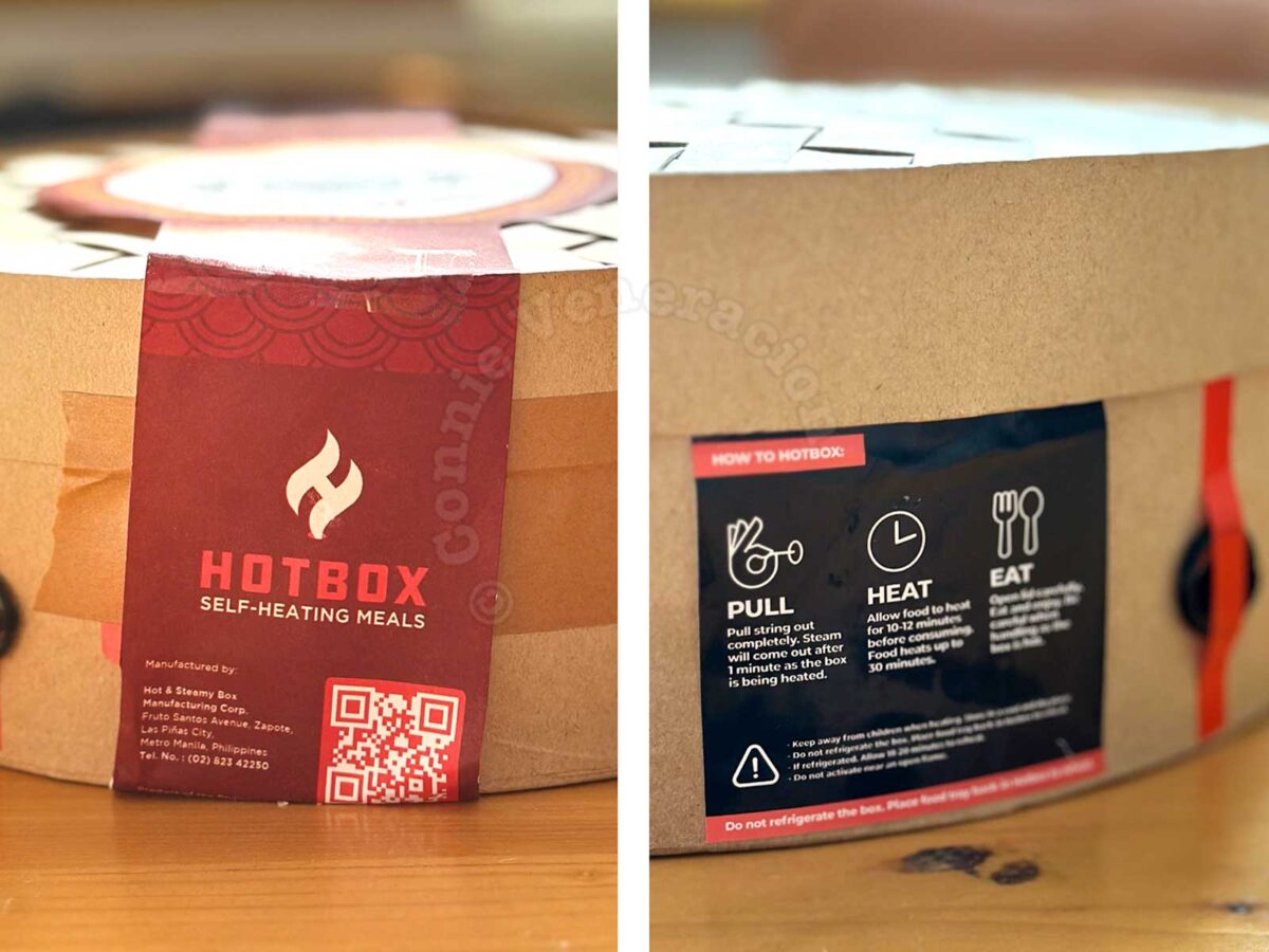 Hotbox, a self-heating, portable food box made in the Philippines