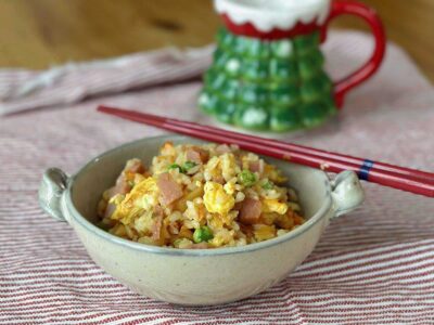 Ham and kimchi fried rice