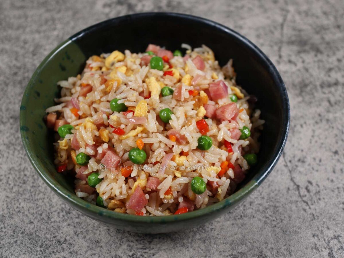 Ham and sausage fried rice